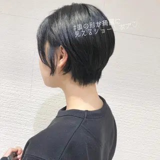 ショート ショート/ボブ/ 白髪ぼかし/しんやのヘアスタイル