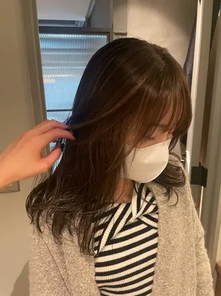 セミロング カラー 後藤璃子 (ごとうりこ)のヘアスタイル