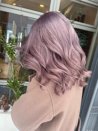 セミロング カラー しんぼや ももかのヘアスタイル