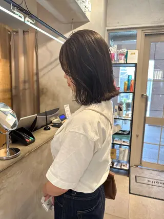 ミディアム カラー REINA☁️透明感 カラー/ぷつっと♡のヘアスタイル