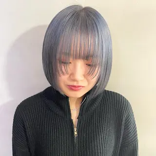 カラー 🎀韓国ボブ/ハイト ーン/まりん🎀のヘアスタイル