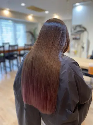 ロング カラー UTSUGI所属・ブリーチ無し透明感 ケアカラー🌿かなみのヘアスタイル