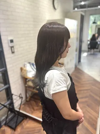 セミロング カラー 詩乃🎀ピンク 暖色系🫧レイヤーのヘアスタイル