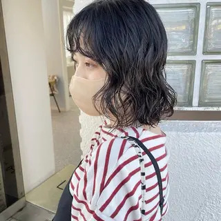 ミディアム パーマ YUKO/ 似合わせ韓国風パーマのヘアスタイル