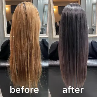 ロング カラー KIZU 髪質改善 オカルト怪談のヘアスタイル