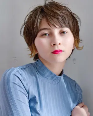 ショート カラー CreBiA ten_所属・ヤマグチ リョウのヘアスタイル