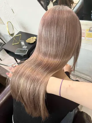 ロング カラー YUI/透明感 ブリーチ❕髪質改善のヘアスタイル