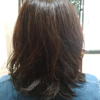 ミディアム パーマ La　fith 　hair  chill所属・渡辺 真由美のヘアスタイル