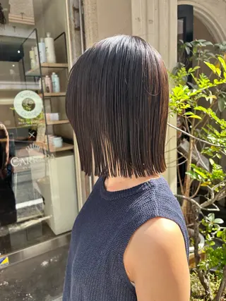 ミディアム 水原波津輝/ボブ /ニュアンスパーマのヘアスタイル