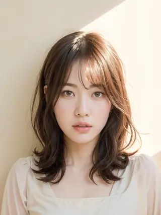 ミディアム 【公式】amble luxe 中野のヘアスタイル