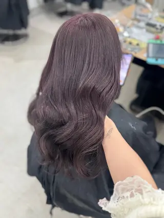 ミディアム カラー ヘアアレンジ 🤍淡色ピンク&ラベ ンダーYUKI🤍のヘアスタイル