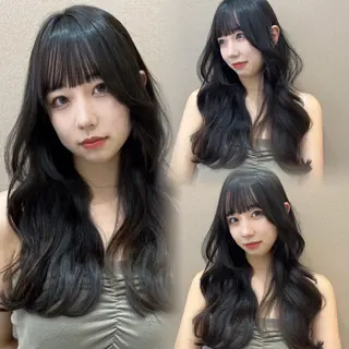 ロング としき/韓国/透明 感カラー/美髪矯正のヘアスタイル