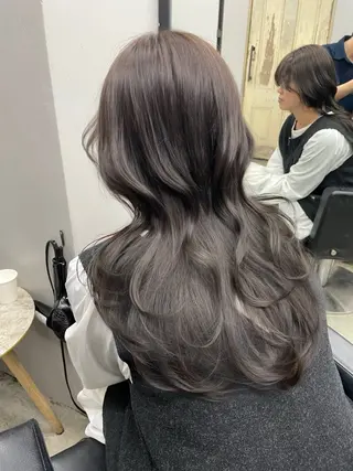 ロング カラー 新宿/韓国ヘア/ 髪質改善ストレートのヘアスタイル