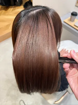 ミディアム 髪質改善｜縮毛矯正 ならelu宿河原のヘアスタイル