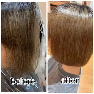 ミディアム 髪質改善カラー 清利あやなのヘアスタイル