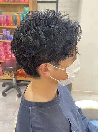 ショート メンズ パーマ メンズパーマ/ メンズカット/タクヤのヘアスタイル
