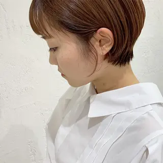 ショート カラー ヘアアレンジ 🫧透明感カラー/ ボブ/小笠原汐海🪽のヘアスタイル
