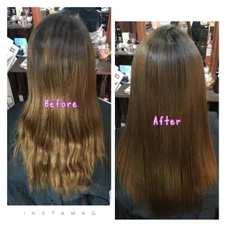 セミロング カラー パーマ マツエク・マツパ 美髪を叶える髪質改善 サロン／吉田剛弘のヘアスタイル