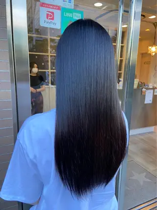 ロング メンズバレイヤージュ 斉藤春のヘアスタイル