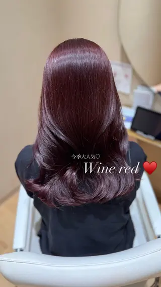 ロング カラー Minori🤎 ナチュラル韓国ヘアのヘアスタイル