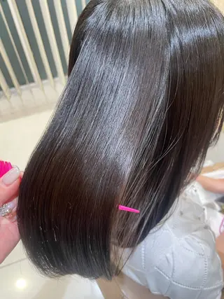 ミディアム パーマ 韓国ヘアメイク🎀/ 縮毛矯正✨山本媛香のヘアスタイル