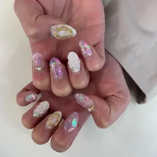 ネイル るか/透明感 カラー/アレンジのヘアスタイル