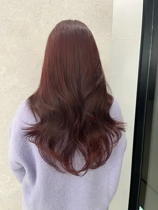 ロング カラー 【ﾐﾆﾓSALE】透 ける艶髪♡ストレートのヘアスタイル