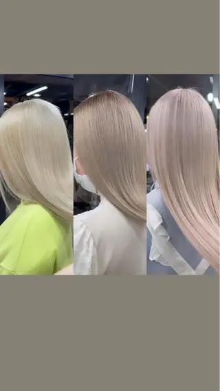 カラー Seleneコウキ ブリーチ/ハイトーンのヘアスタイル