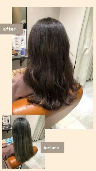 セミロング カラー La fith hair letter所属・Lafith住道 TATSUYAのヘアスタイル