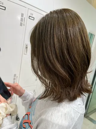 ミディアム カラー 【センターパート/ マッシュ】ryokaのヘアスタイル