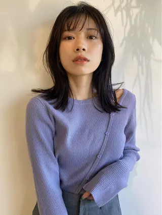 セミロング カラー Ocean Hair&Life  【オーシャンヘアーアンドライフ】所属・水田 成美のヘアスタイル