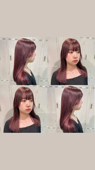 セミロング カラー パーマ ヘアアレンジ メンズ キッズ ネイル マツエク・マツパ アイブロウ 透明感カラー・レイヤ ー🎀amika🎀のヘアスタイル