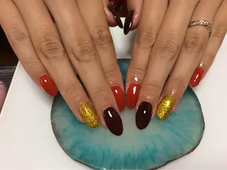 ネイル フラワー ムーンのネイルデザイン