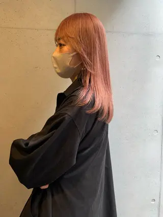 ミディアム カラー 似合わせウルフ/ レイヤー/山本祐輔のヘアスタイル