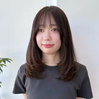 ミディアム レイヤーくびれヘア アレンジmanakaのヘアスタイル