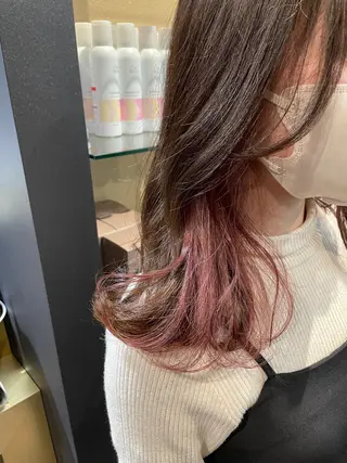 セミロング カラー インナーカラー/ 韓国風🌿RIKOのヘアスタイル