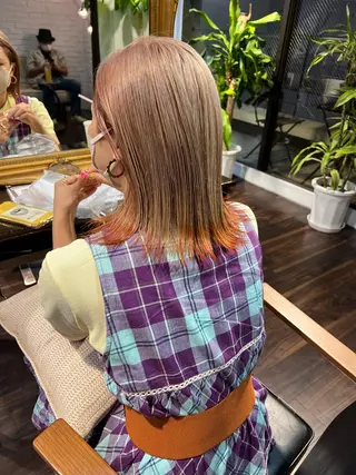 ミディアム カラー nendo_hair所属・ハイトーン/ボブ 🎀sonokaのヘアスタイル