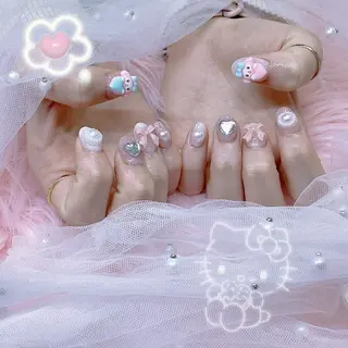 ネイル パーツ全部¥110 サロンミミのネイルデザイン