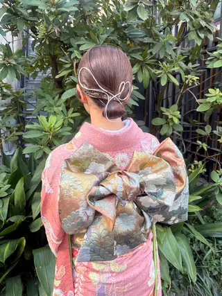 ミディアム ヘアアレンジ 【ヘアセット/美眉】 吉川玲のヘアスタイル