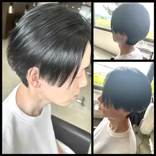 ショート カラー メンズ 中島 剛のヘアスタイル