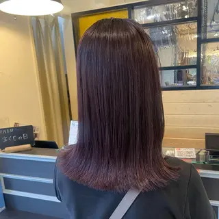 ミディアム カラー スナコザワ レナのヘアスタイル