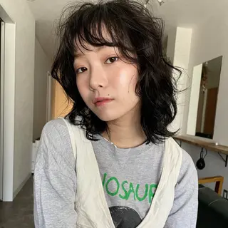 ミディアム パーマ 野村矩樂/パーマ /縮毛矯正のヘアスタイル