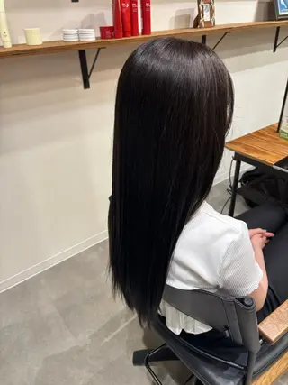 ロング カラー アサノハルカ🐈‍⬛ 縮毛矯正/パーマのヘアスタイル