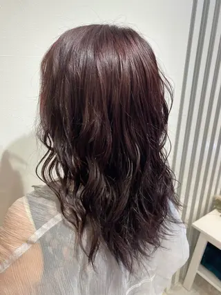 セミロング カラー ヘアアレンジ Design Color🐰アユミのヘアスタイル
