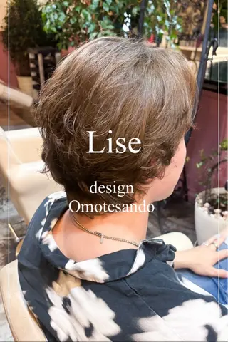 ショート カラー パーマ ヘアアレンジ メンズ 表参道Lise おおいしおりのヘアスタイル