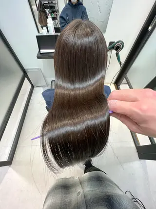 ロング 髪質改善/縮毛矯正 艶カラー/珠聡のヘアスタイル