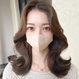 セミロング カラー 韓国レイヤー/ 顔周り💕田中将吾のヘアスタイル