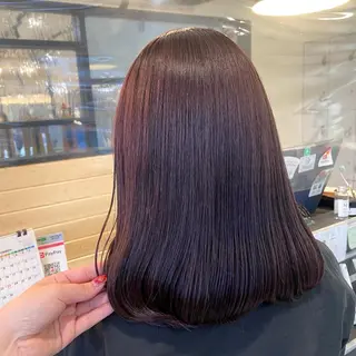ミディアム カラー スナコザワ レナのヘアスタイル