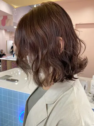 ミディアム カラー 色落ち綺麗透明感カラ /ボブ/ナカツヒカルのヘアスタイル