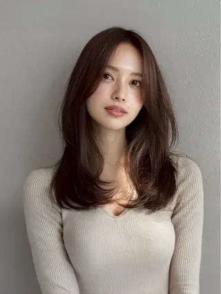 セミロング カラー Rubik's なかもずSAYAのヘアスタイル